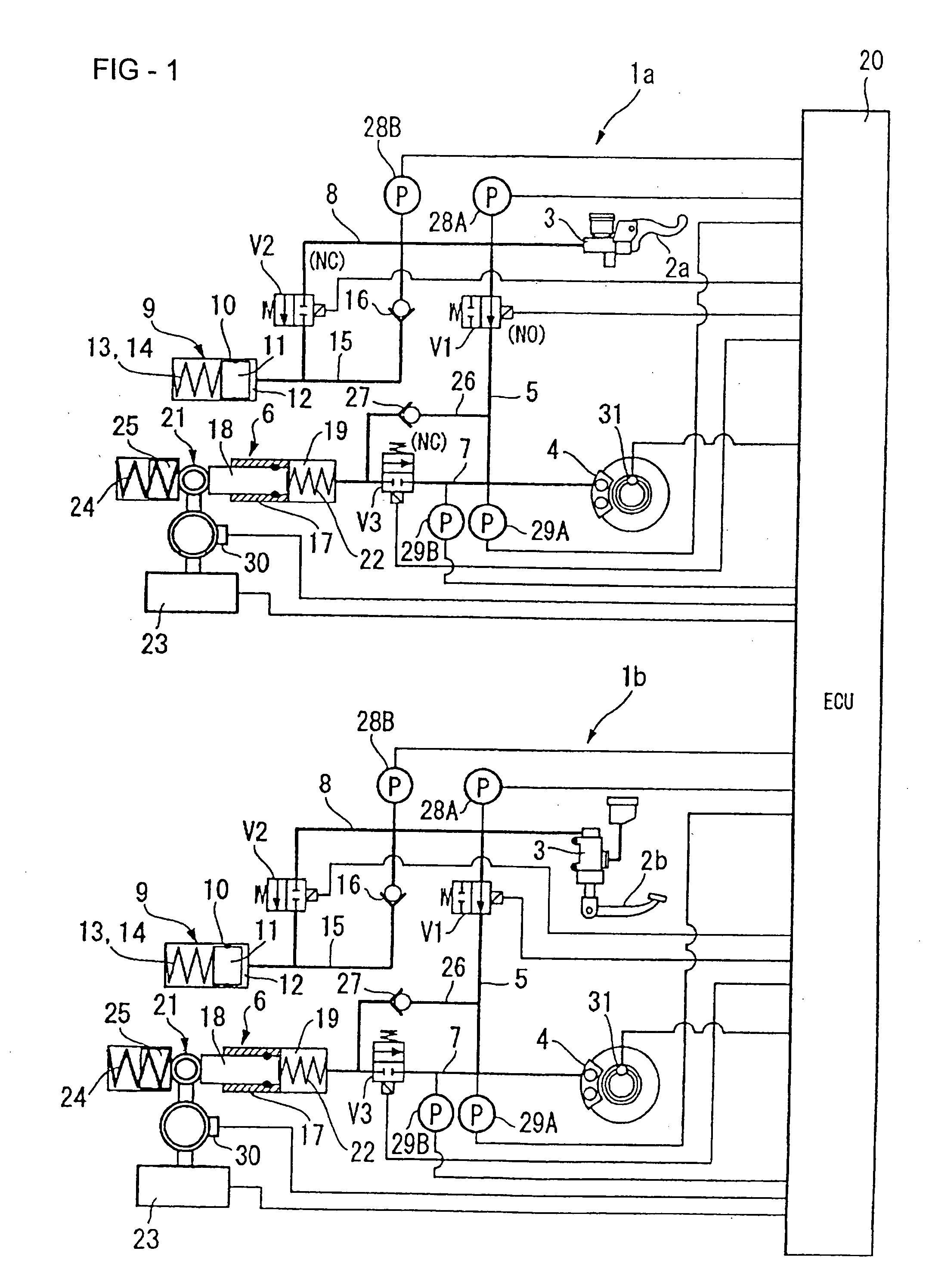 Electronic braking device