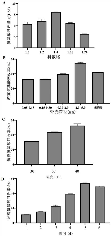 Method for producing amino acid, oligopeptide, calcium lactate and chitin by treating shrimp shell waste through solid-state fermentation of streptomyces and application of amino acid, oligopeptide, calcium lactate and chitin
