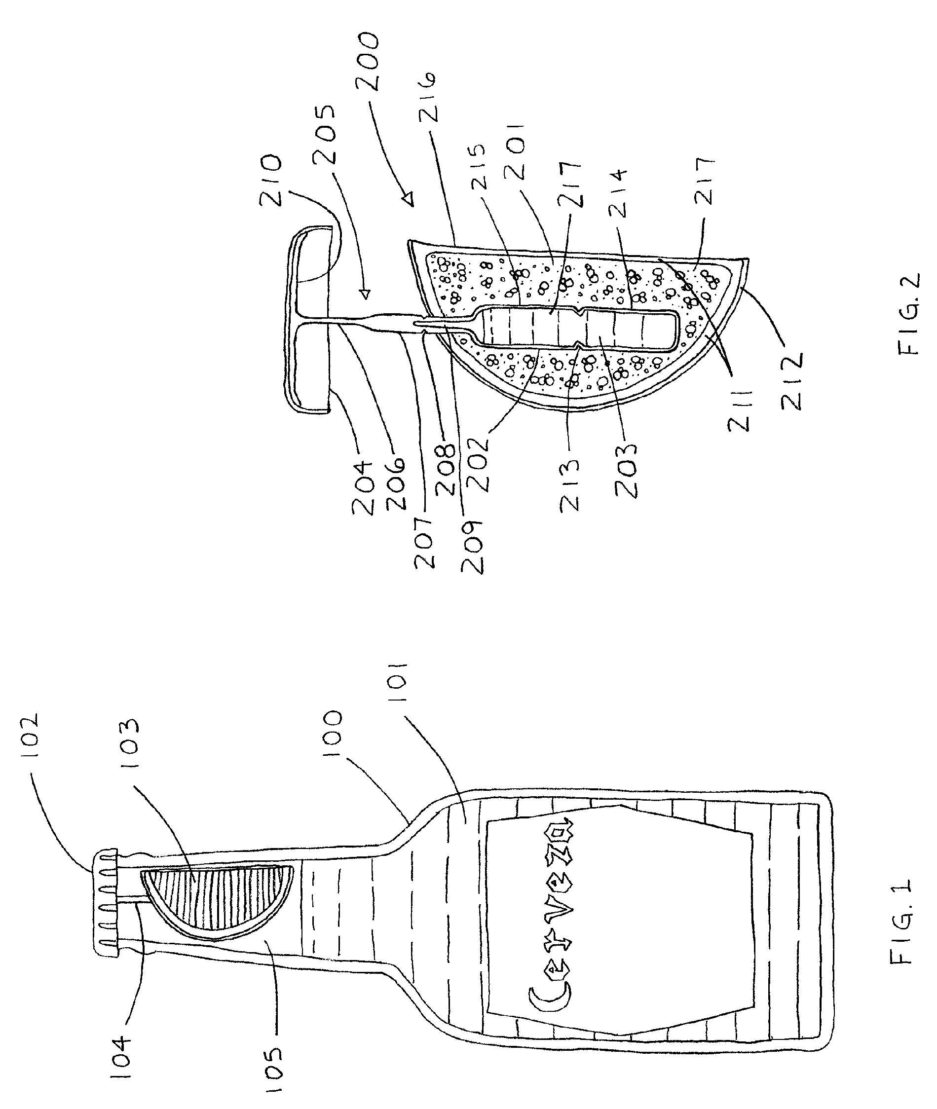 Fruit flavoring in the image of a fruit portion stored with a vessel for flavoring a fluid