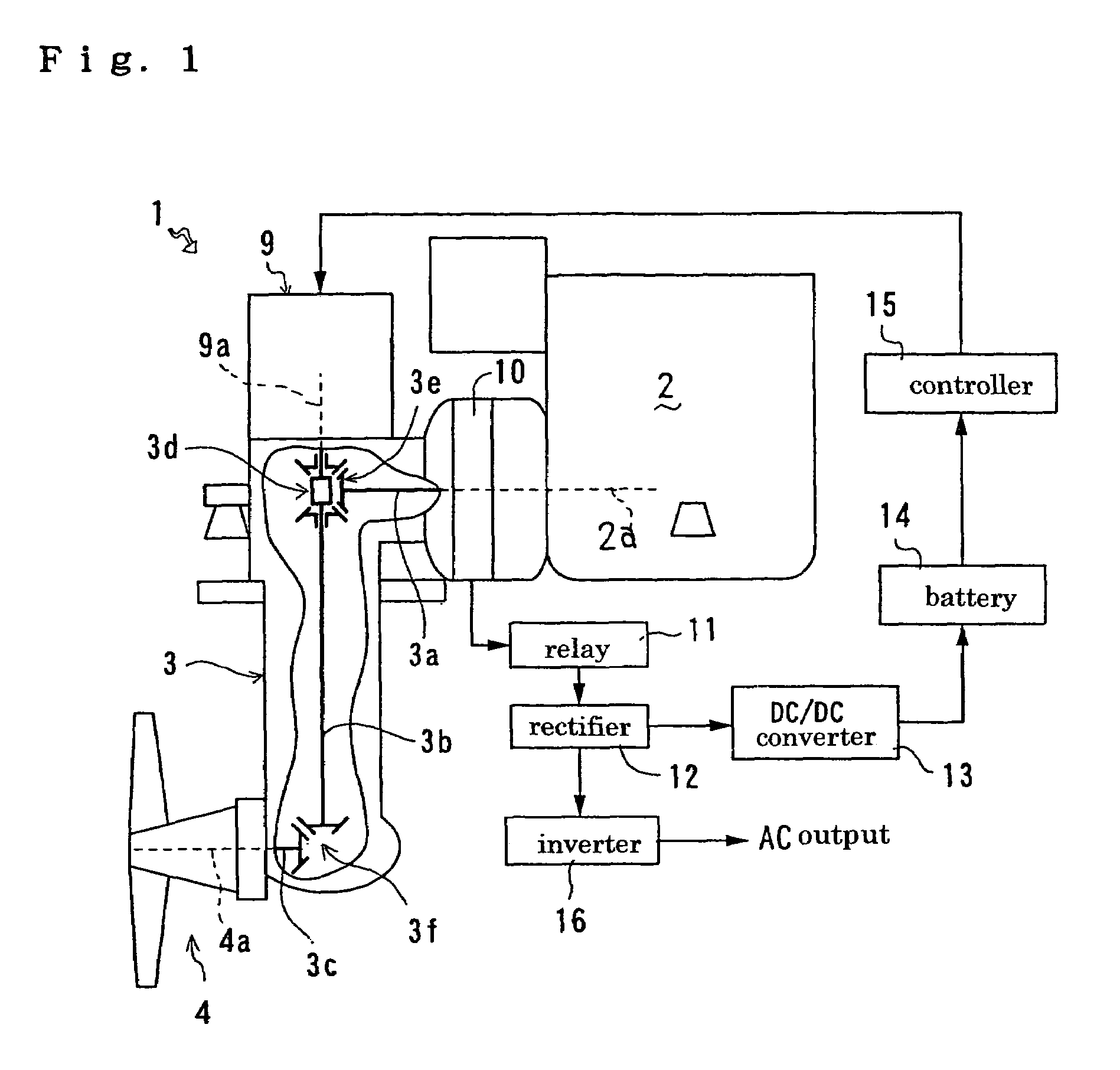Power generating and propelling system of vessel