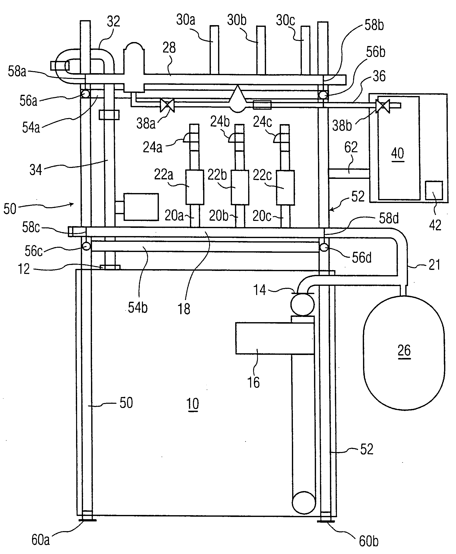 Apparatus and method for installing a heating system in a building