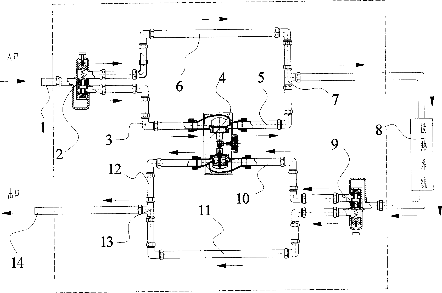 Passive differential calorimeter