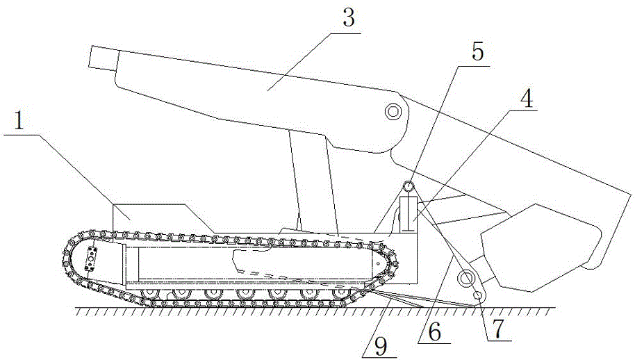 Crow plate type hydraulic support loading device