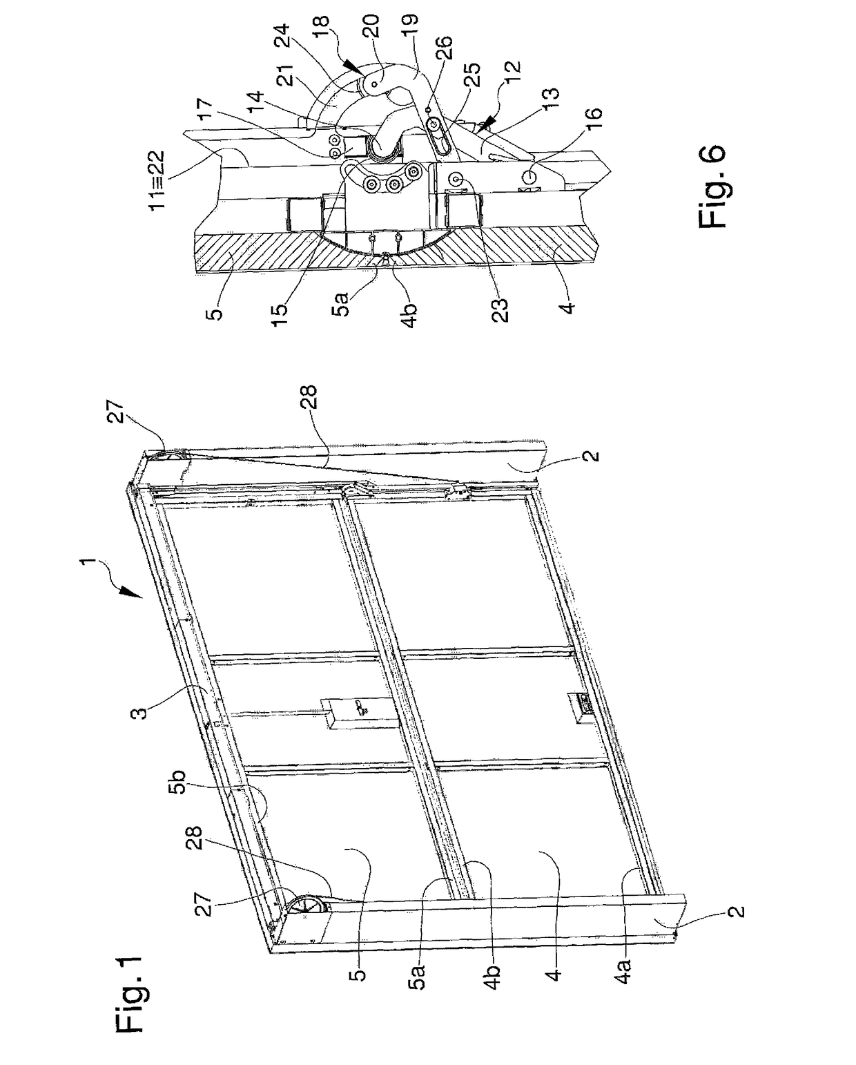 Main door for the control of the access opening to a compartment, particularly a garage compartment