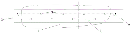 High-pressure group hole replacement grouting method and structure in karst region