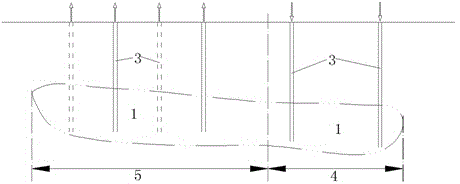 High-pressure group hole replacement grouting method and structure in karst region