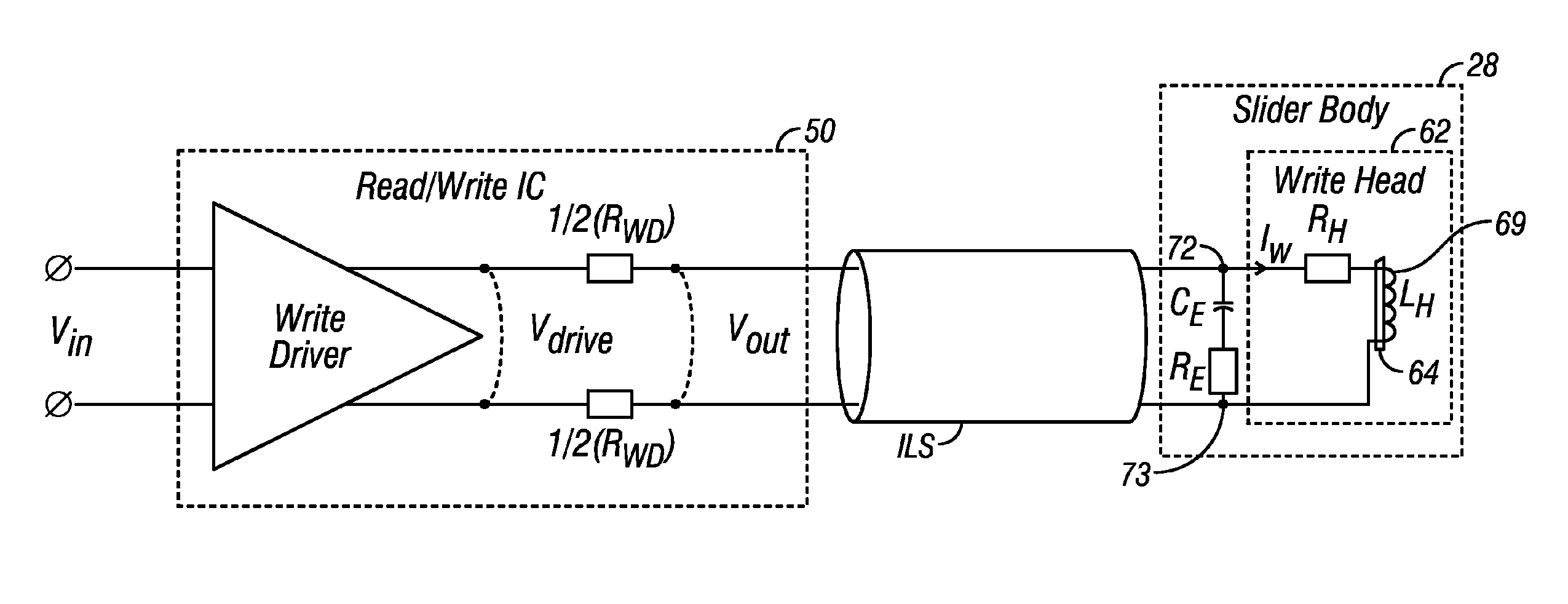 Perpendicular magnetic recording write head with enhancement capacitor on slider body for write current overshoot at write current switching