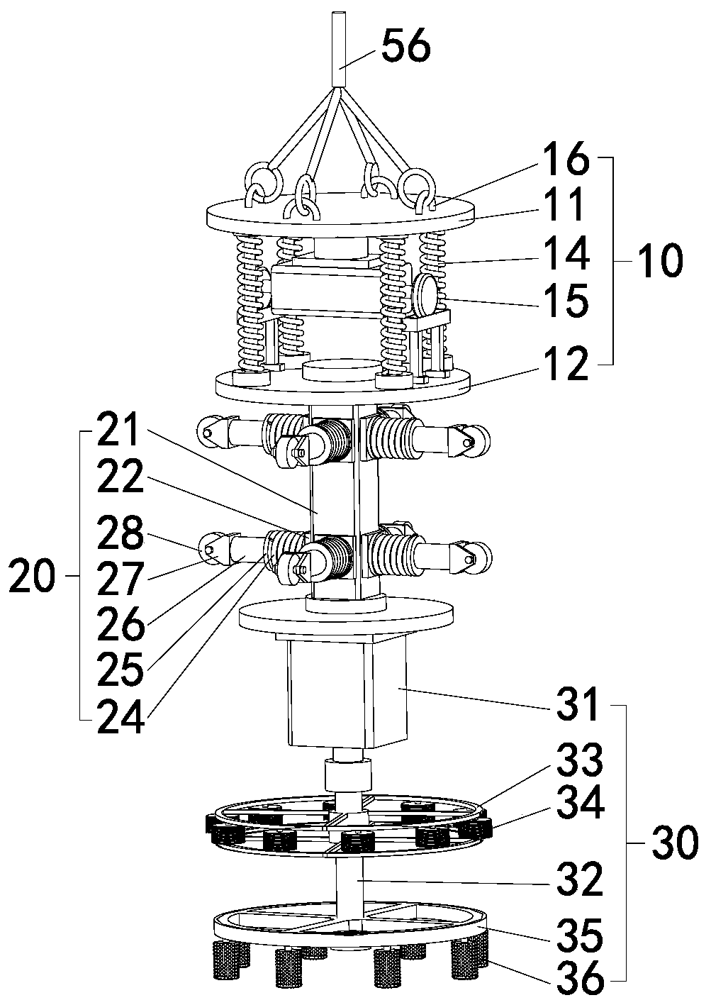 Clearing device and method for concrete conveying pump pipe of super high-rise building