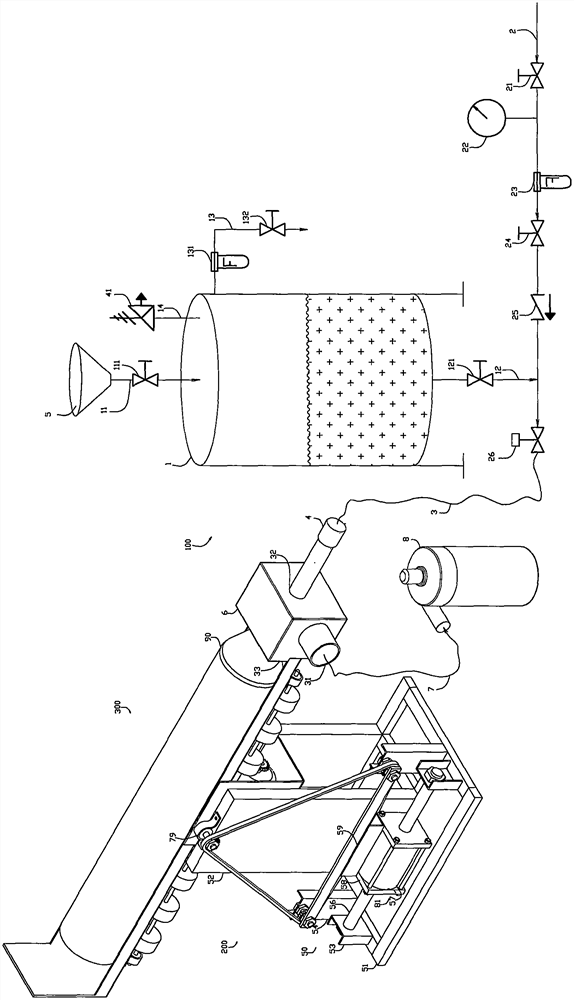 Rust removing device for inner wall of steel gas cylinder