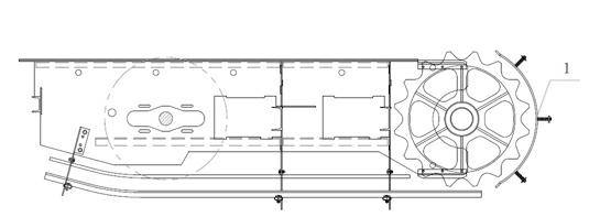 Driving assembly for automatic large-width sidewalk escalator