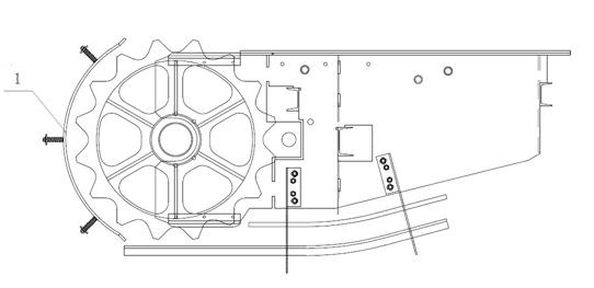 Driving assembly for automatic large-width sidewalk escalator