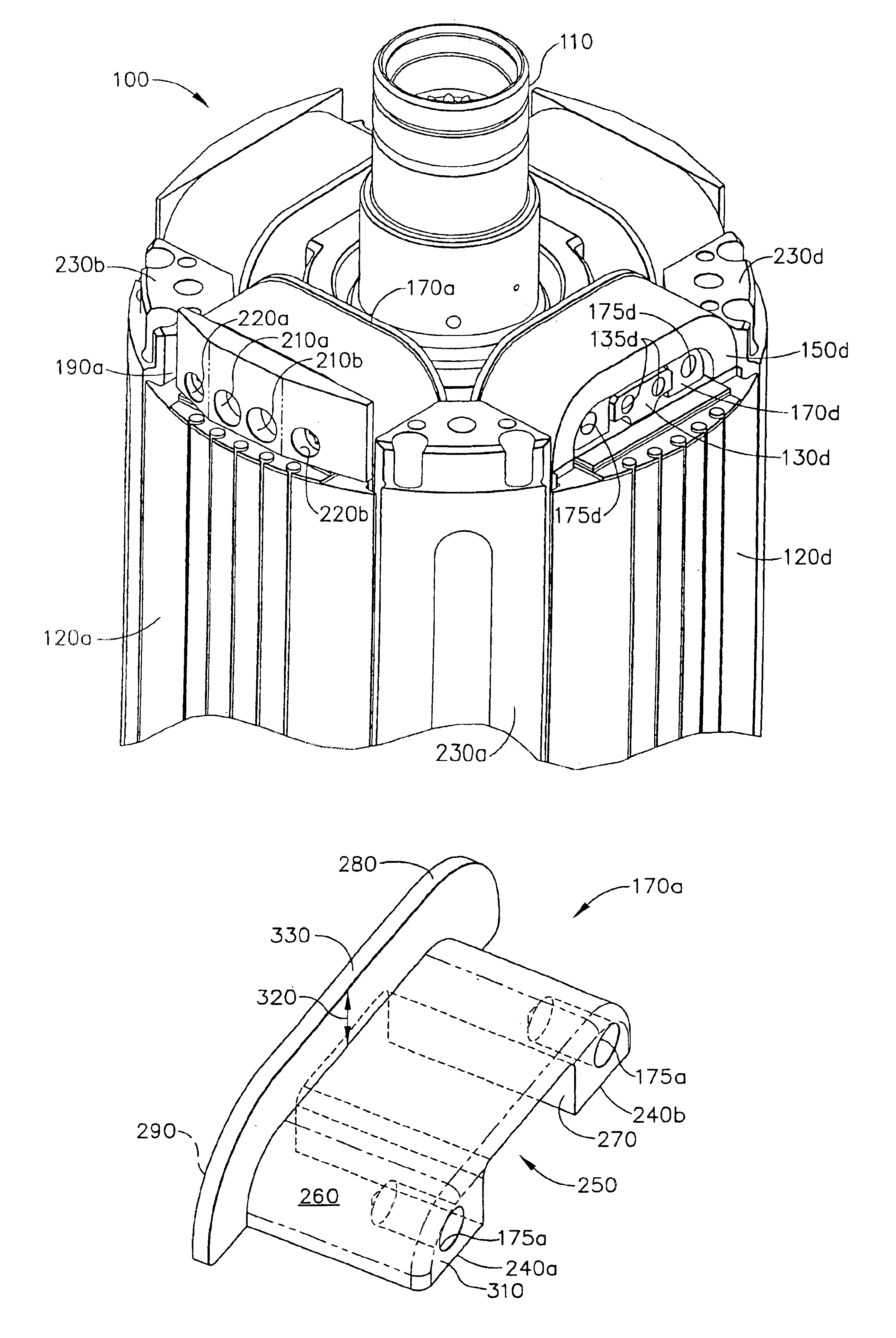System and method for end turn retention on a high speed generator rotor