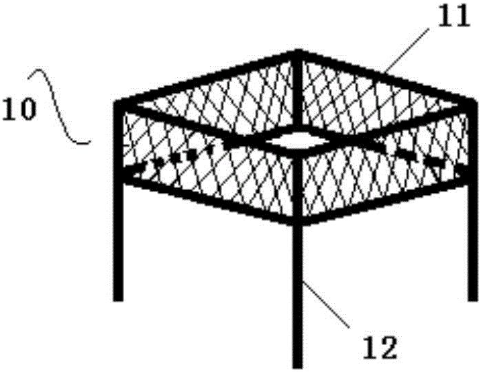 Fish-vegetable symbiotic type ecological floating bed and raising method thereof