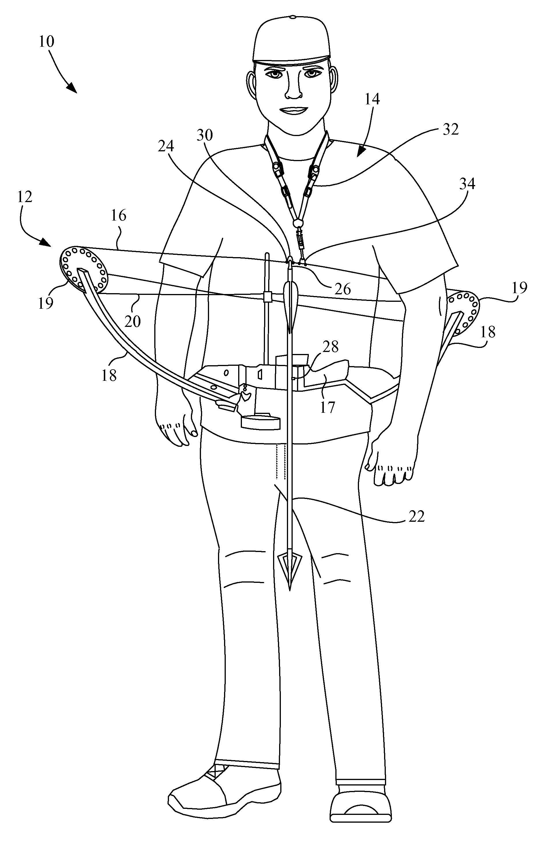 Archery bow carrying apparatus