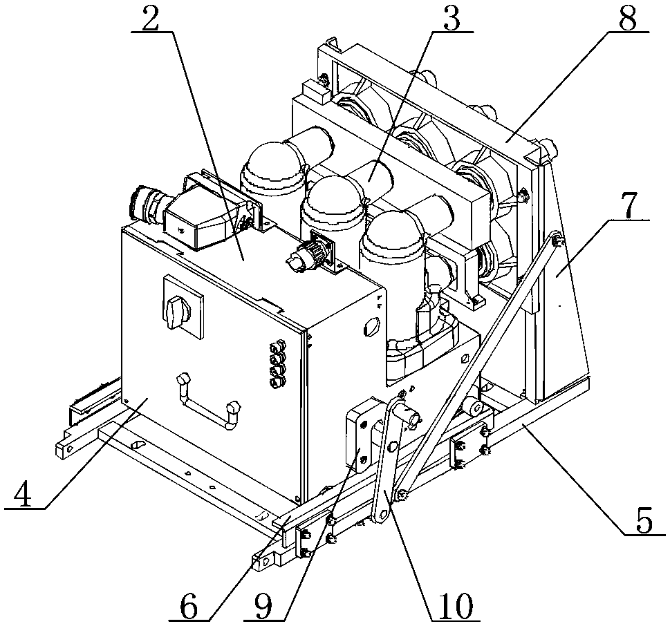Isolated movement for mine flameproof feed switch
