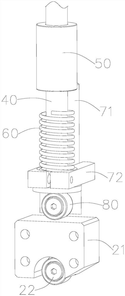 Circular shaft moving anti-rotation mechanism