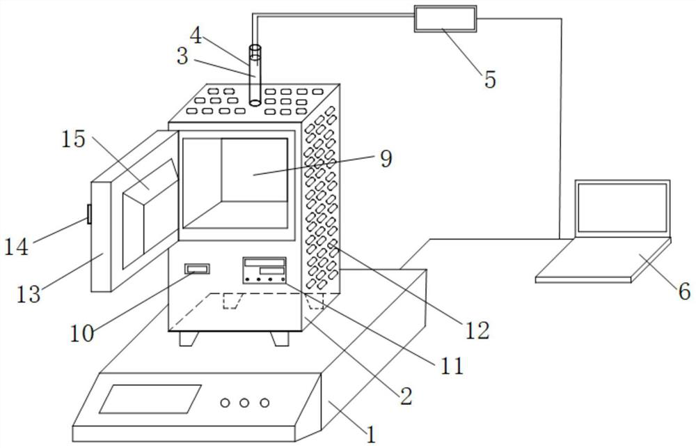 Device for testing fire resistance of fireproof plugging material and use method thereof