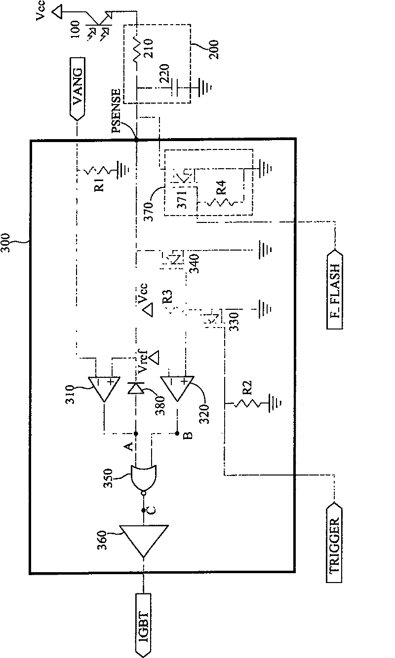Flash lamp control circuit