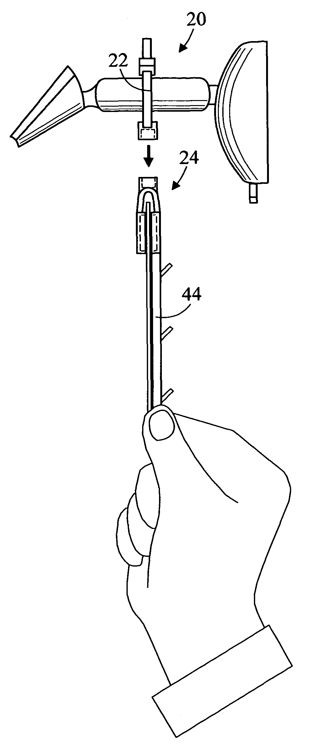 Device for connecting a placard to the rearview mirror of a motor vehicle and method of use