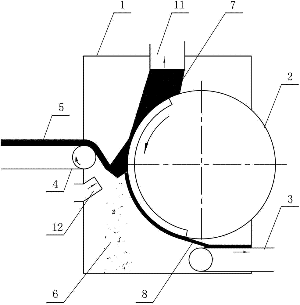 Method for extracting iron ore concentrate under anhydrous condition