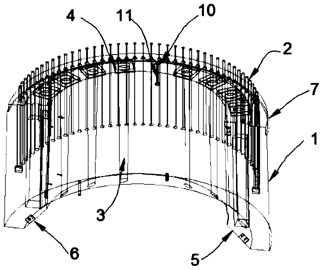Split prefabricated assembly type combined tower drum connecting joint and mounting method thereof