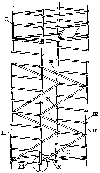 Quickly-mounted aluminum alloy scaffold
