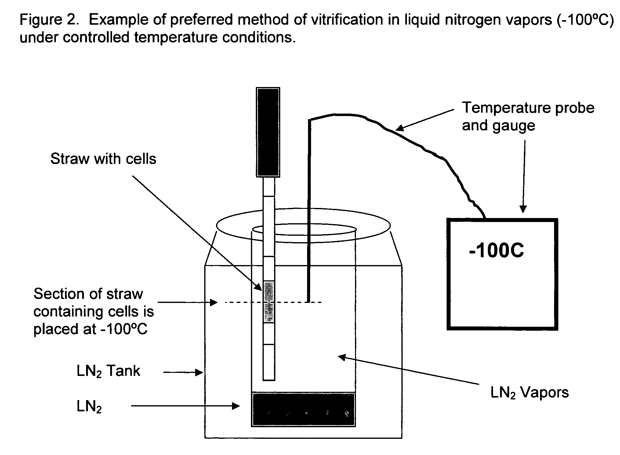 Method for vitrification of mammalian cells