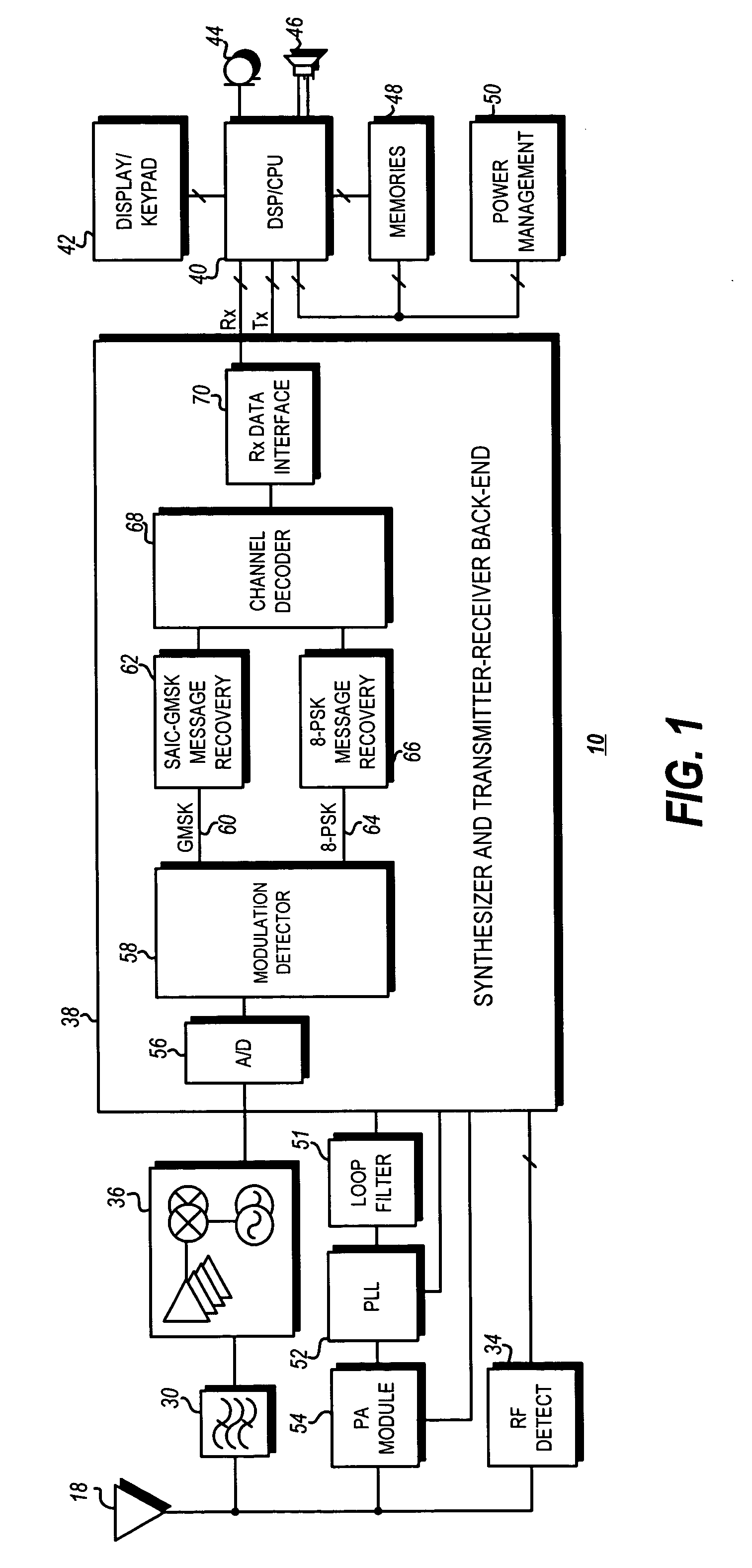 Modulation detection in a saic operational environment