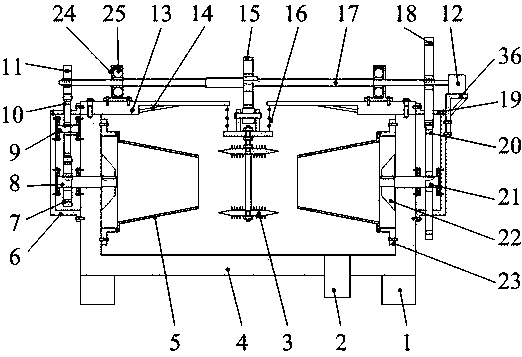 Vortex hedging-based reciprocating disturbing and shearing pulping equipment