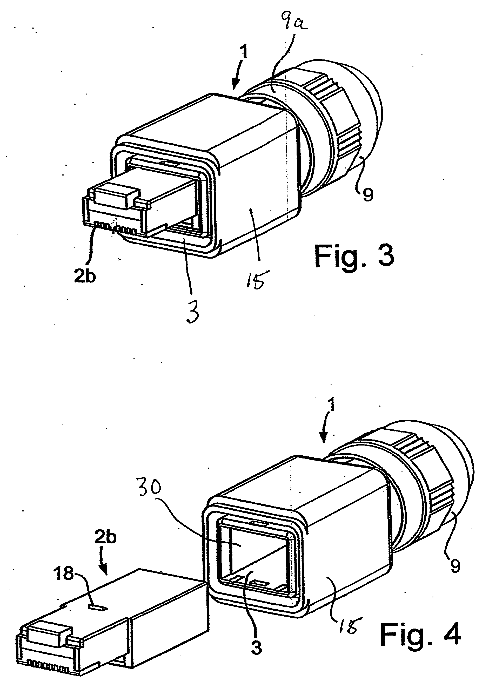 Adapter for attaching an insertion device to a cable fitting