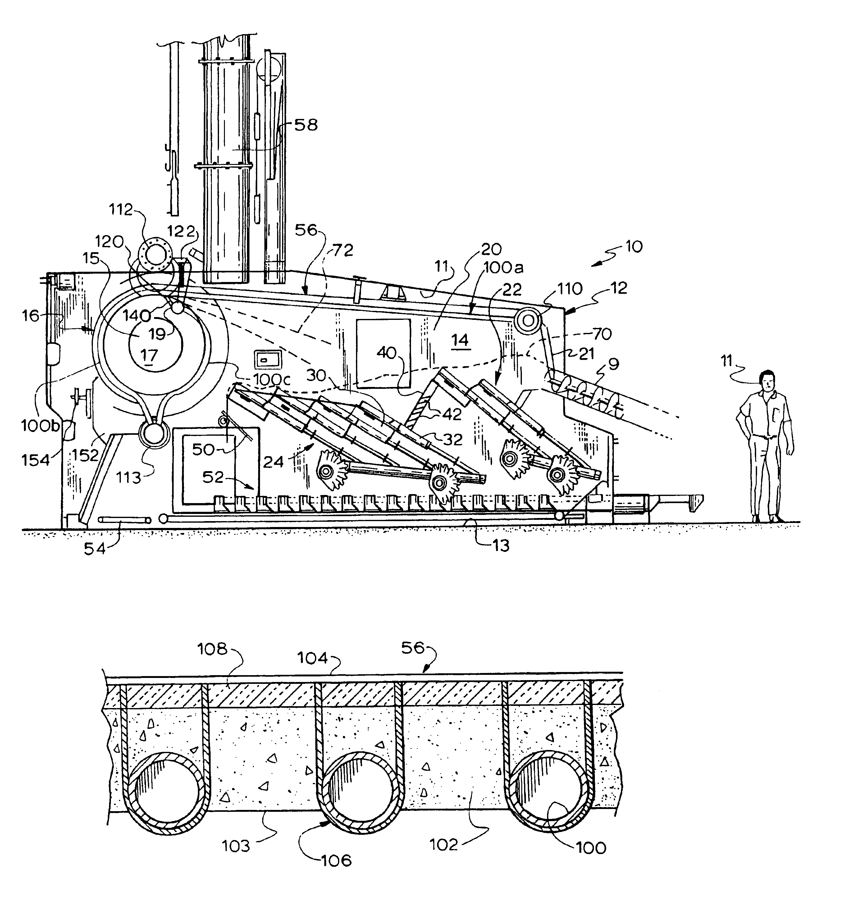 Refractory wall structure and damper device