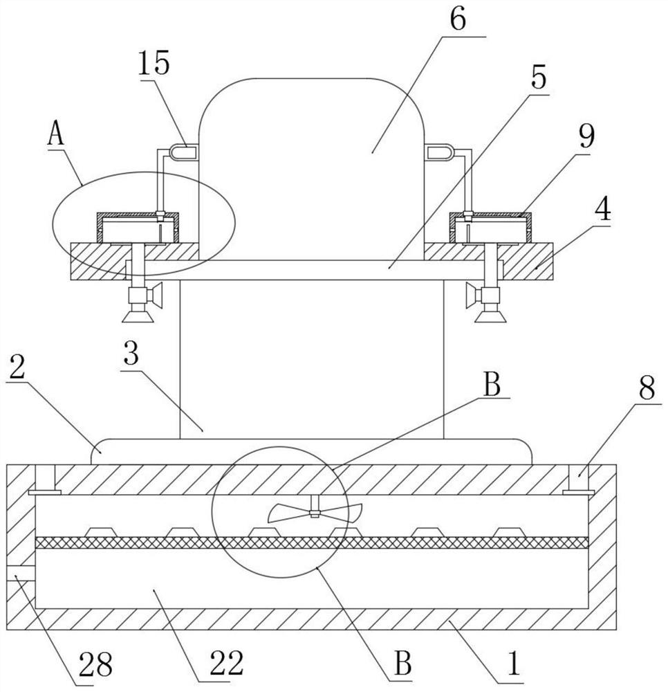 Disinfecting and cleaning device for medical imaging department device