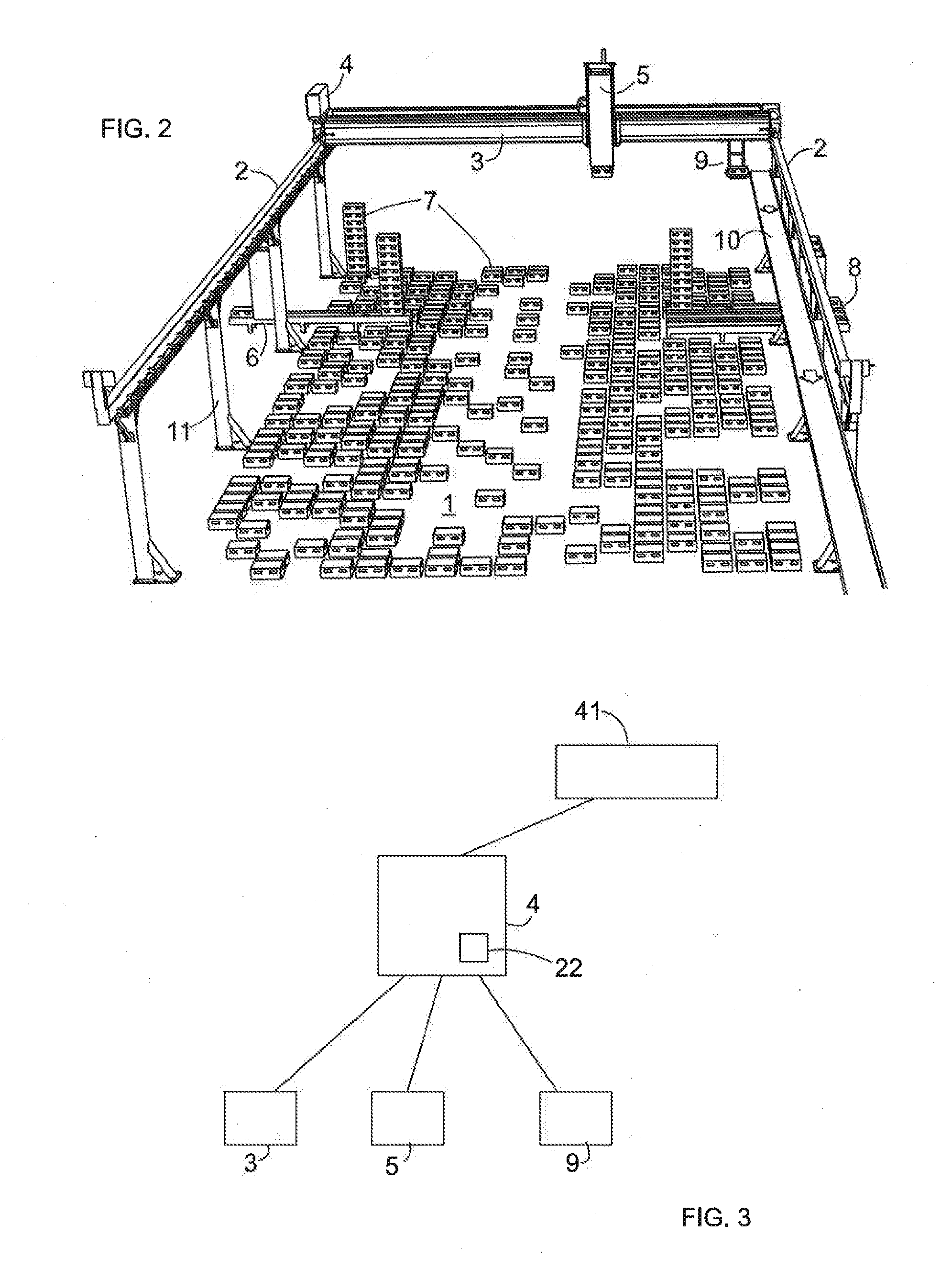 Overhead robot system and a method for its operation