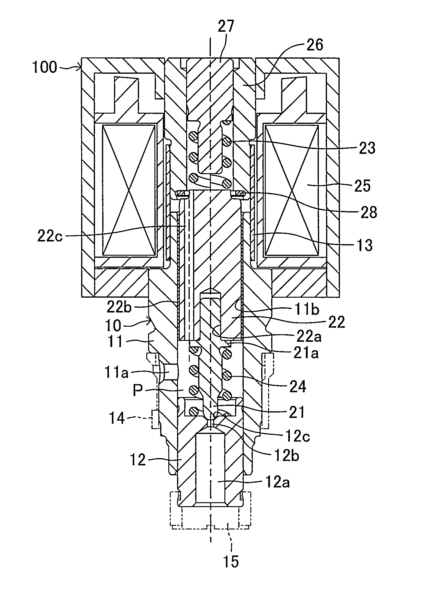 Normally closed solenoid valve