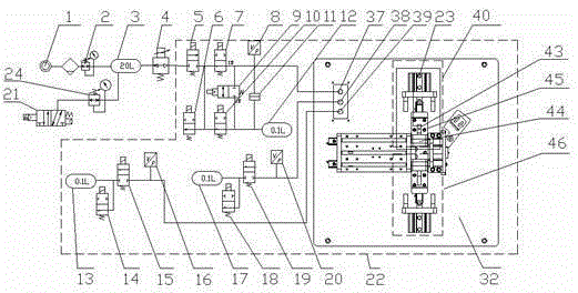 A detection method of an online performance detection platform for a hand brake valve