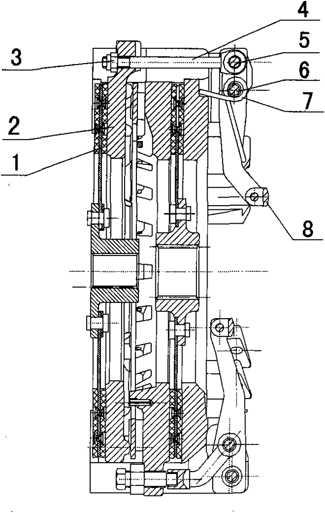 Method and device for adjusting altitude of assistant separator levers of double action clutch