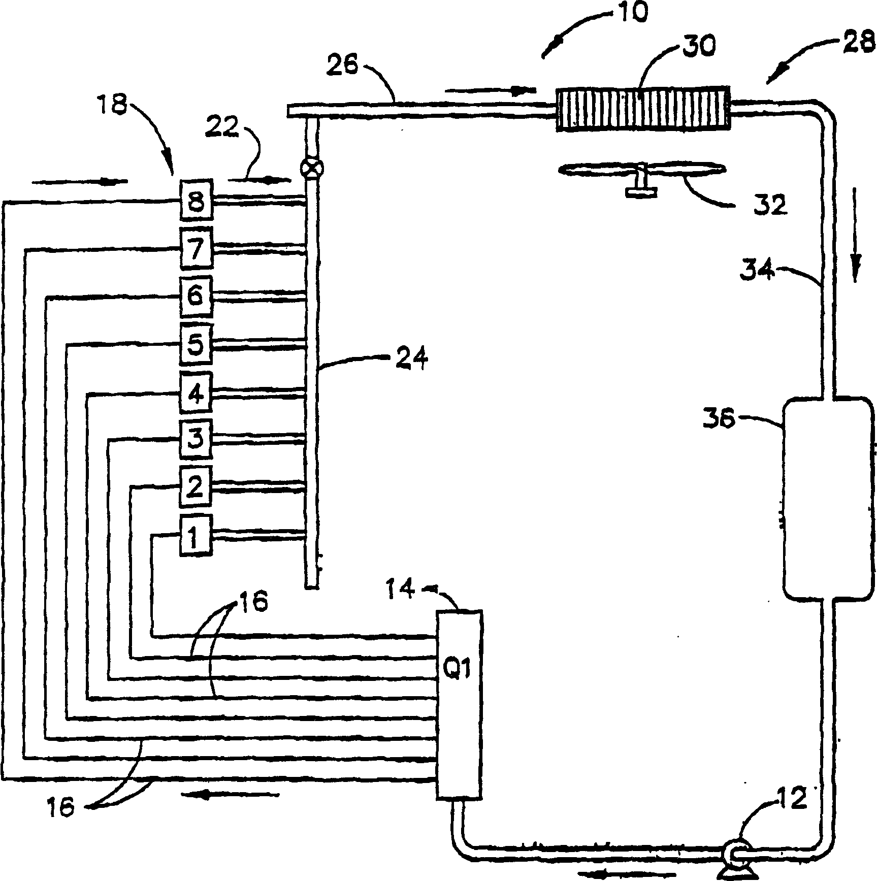 Pumped liquid cooling system using a phase change refrigerant