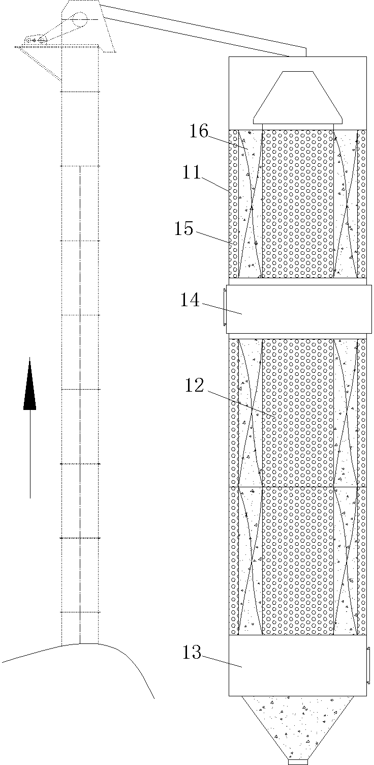 Partition plate and vertical material drying machine with same used