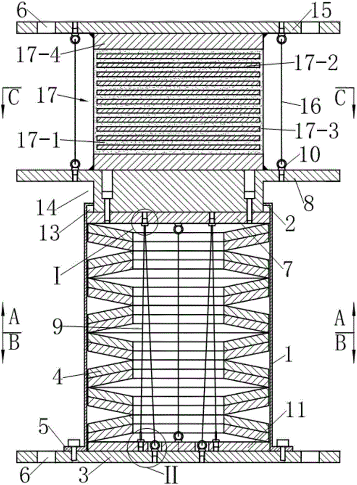 Three-dimensional shock isolation device with vertical initial stiffness capable of being preset