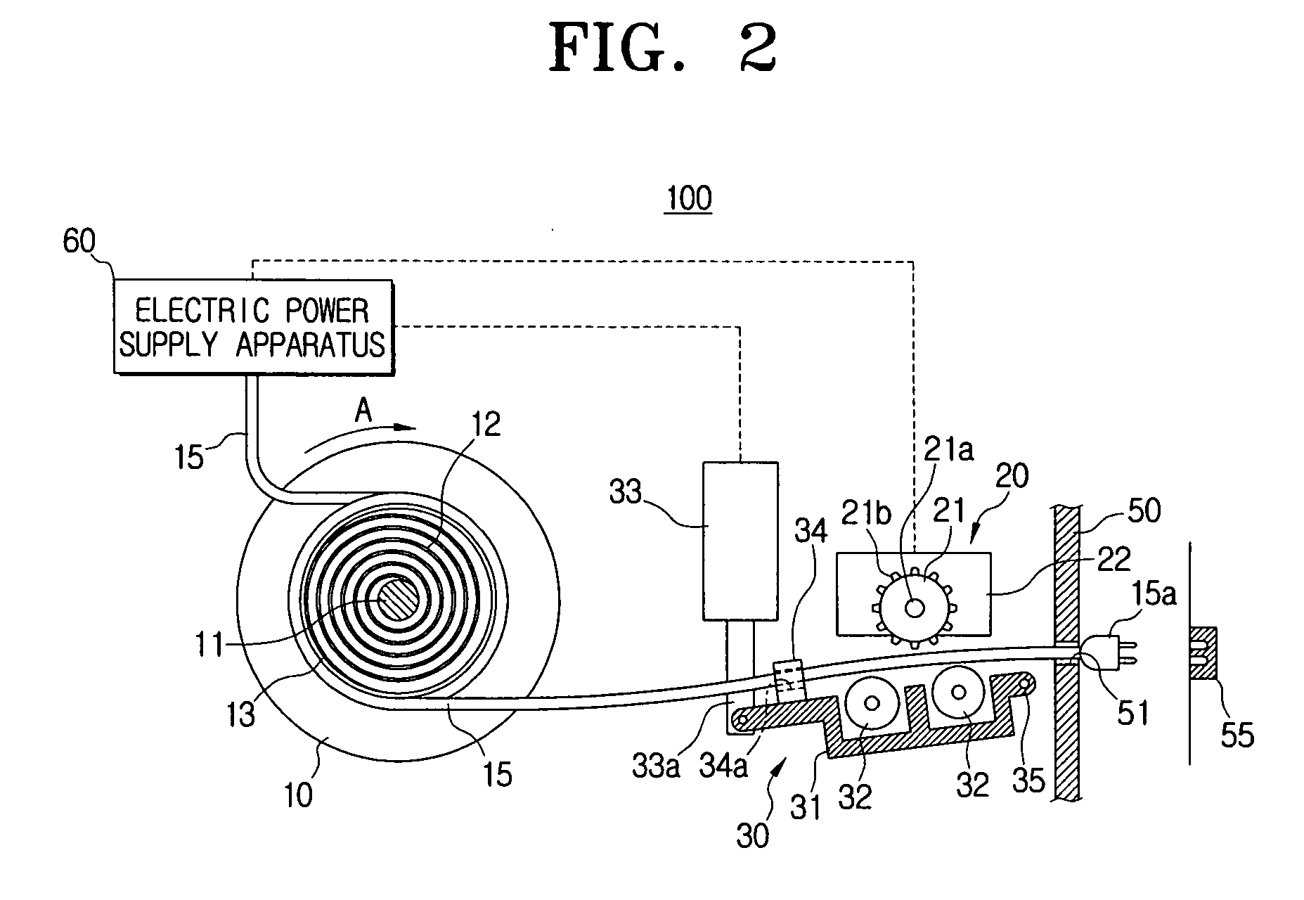 Cord reel assembly and vacuum cleaner having the same