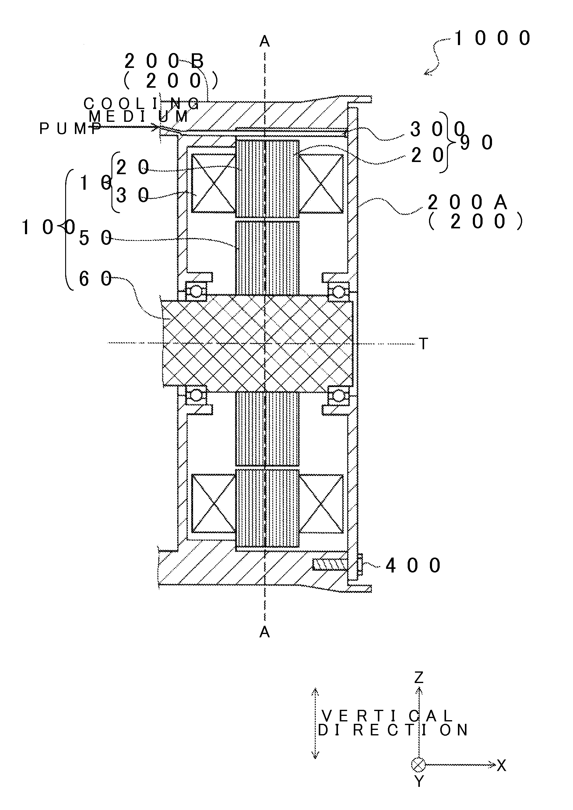 Stator cooling device