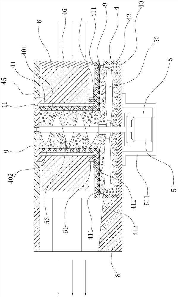 An exhaust structure and an integrated steaming and roasting machine with the structure