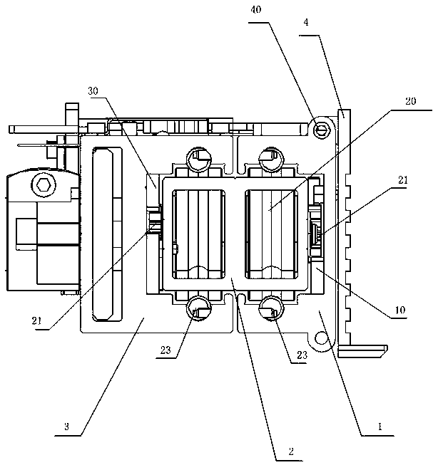 Double-axis three-section synchronous sliding rail