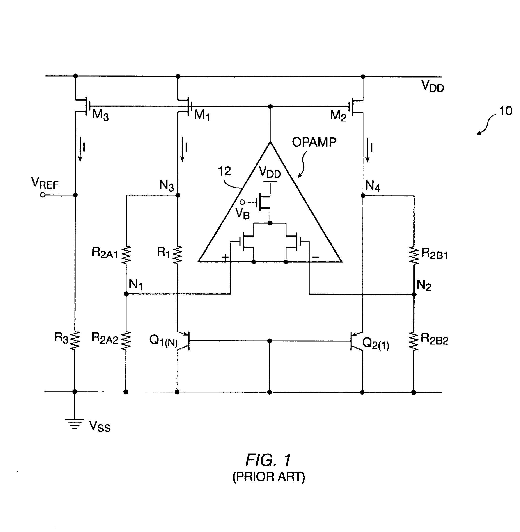 CMOS bandgap reference with low voltage operation