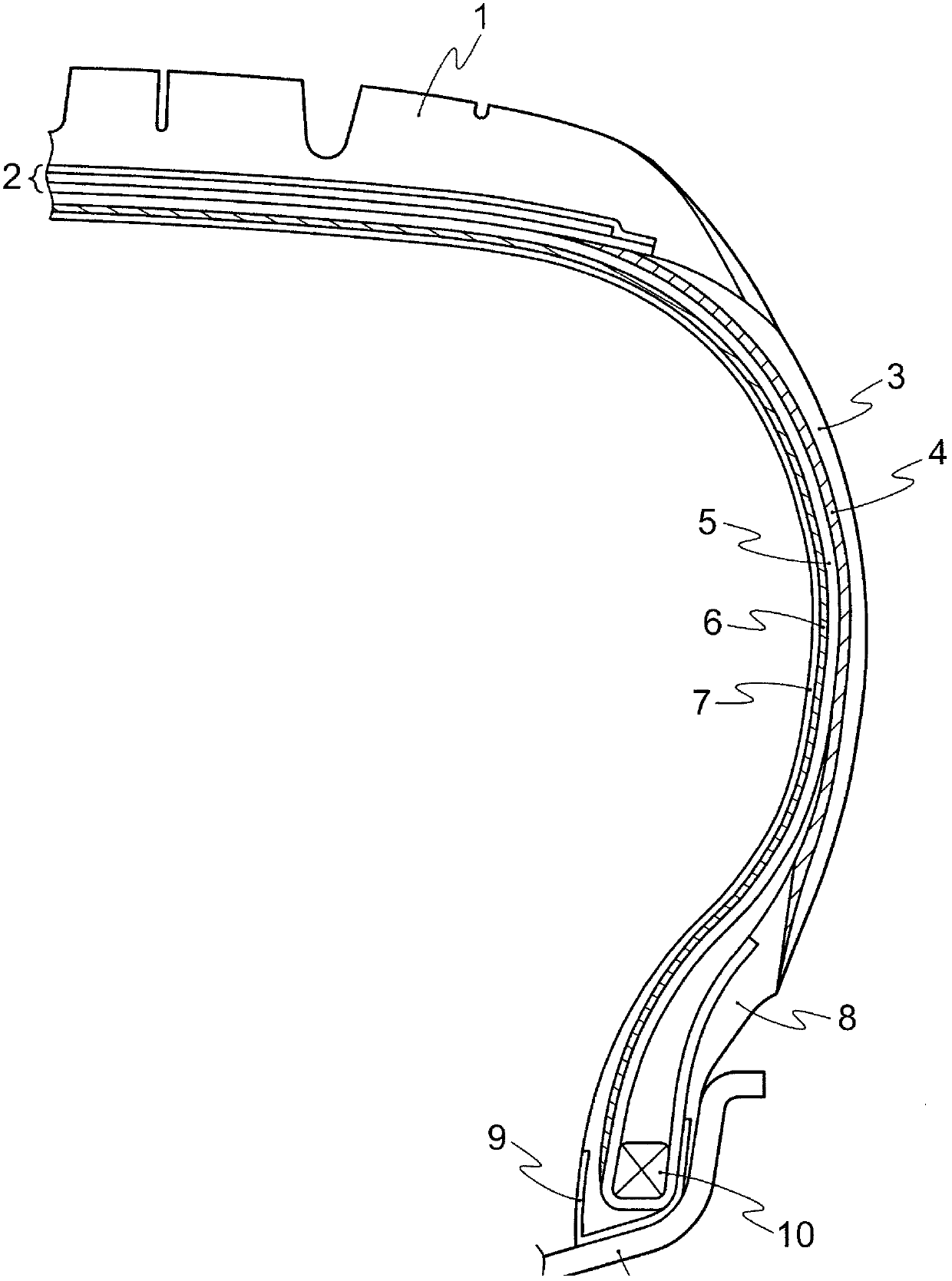 Rubber composition for tire insulations and tire using same