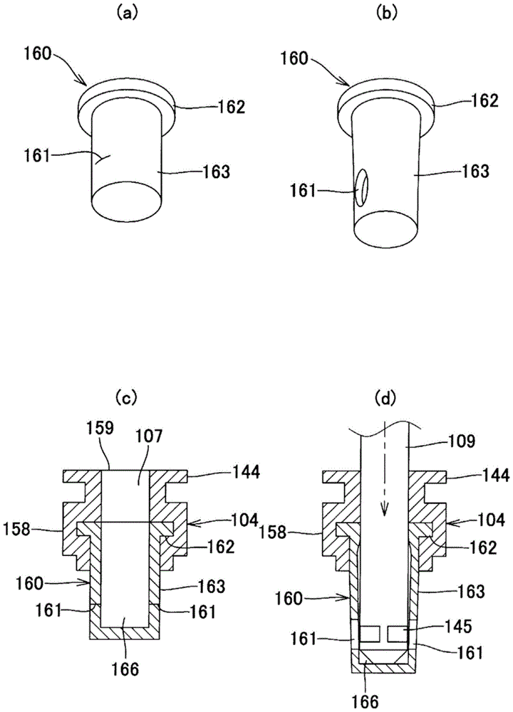 Dispensing device container filled with liquid curable composition, manufacturing method thereof, and dispensing device