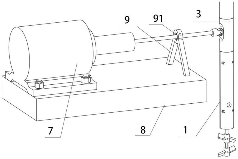 Stirring device and stirring method for preparing aluminum alloy semi-solid composite slurry and application