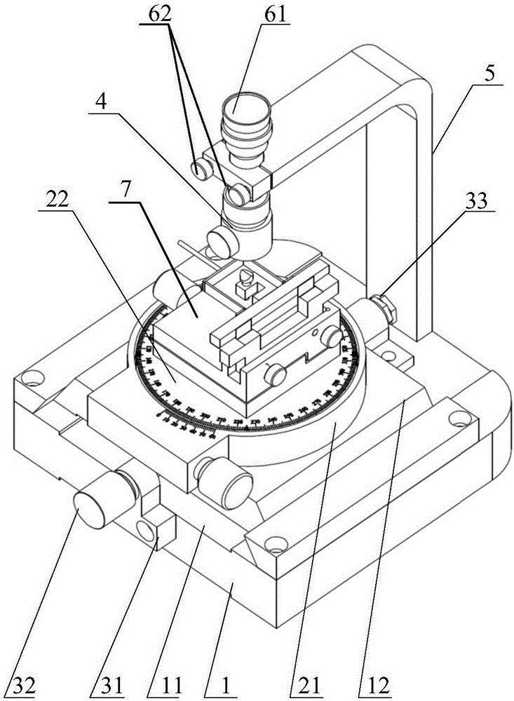 Measurement device and measurement method for azimuth angle of grating scriber