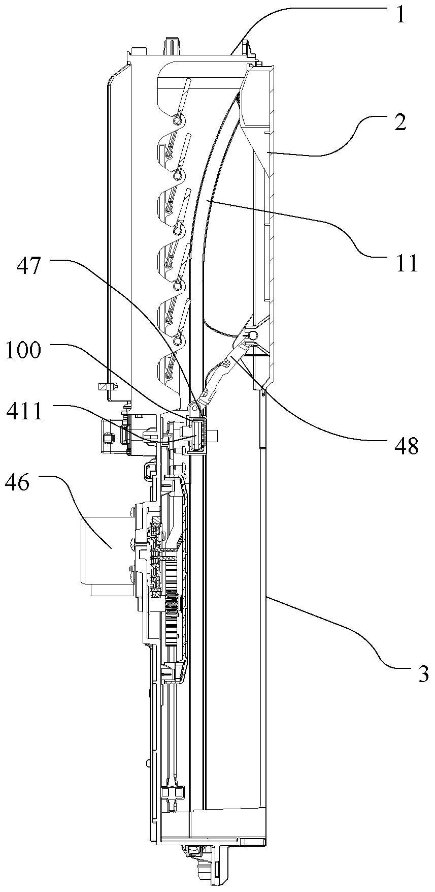 A sliding door driving device and an air conditioning device