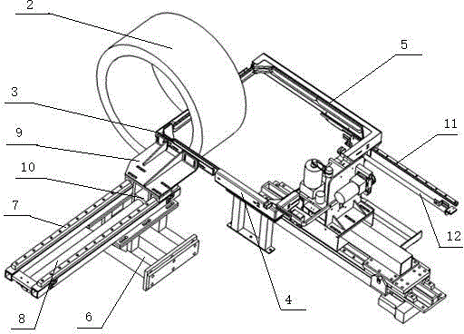 Belt guiding and conveying device for pipe baling of automatic rolling machine